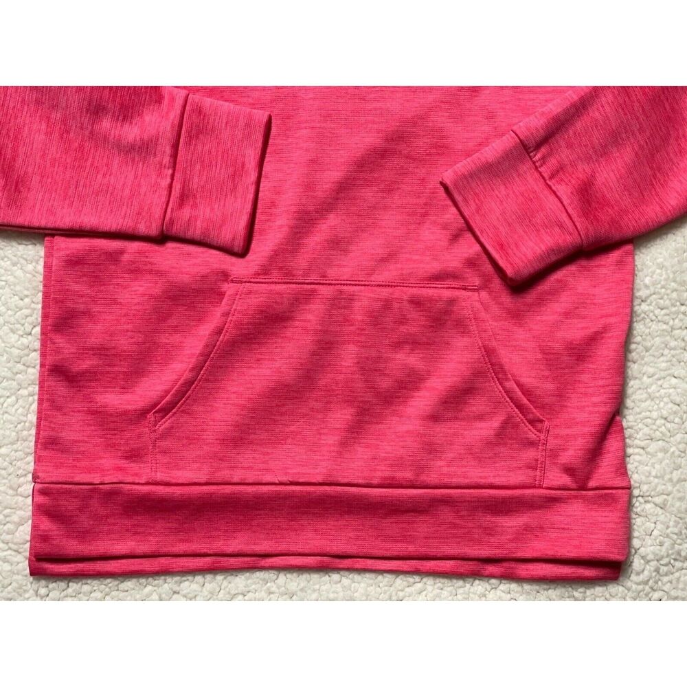 Adidas Youth Girl's Size Large 14 Hoodie 3D Lettering Logo Pinkish Pullover LS - Picture 6 of 9